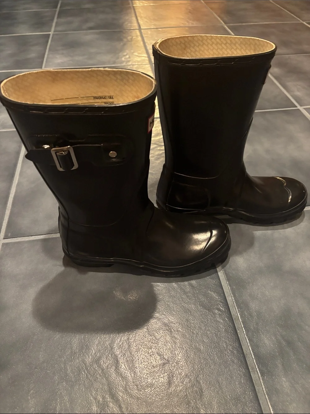 Hunter Black Rubber Rain Boots